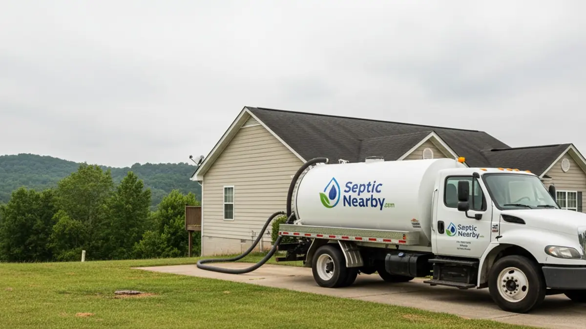 Illustrative photo of septic service in a residential area of Fairmount, GA