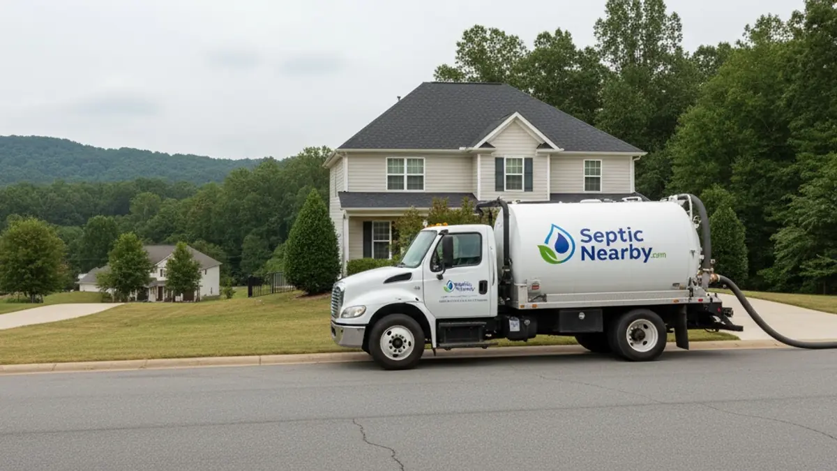 Illustrative photo of septic service in a residential area of Farmington, GA