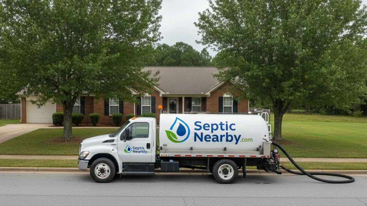 Illustrative photo of septic service in a residential area of Fayetteville, GA