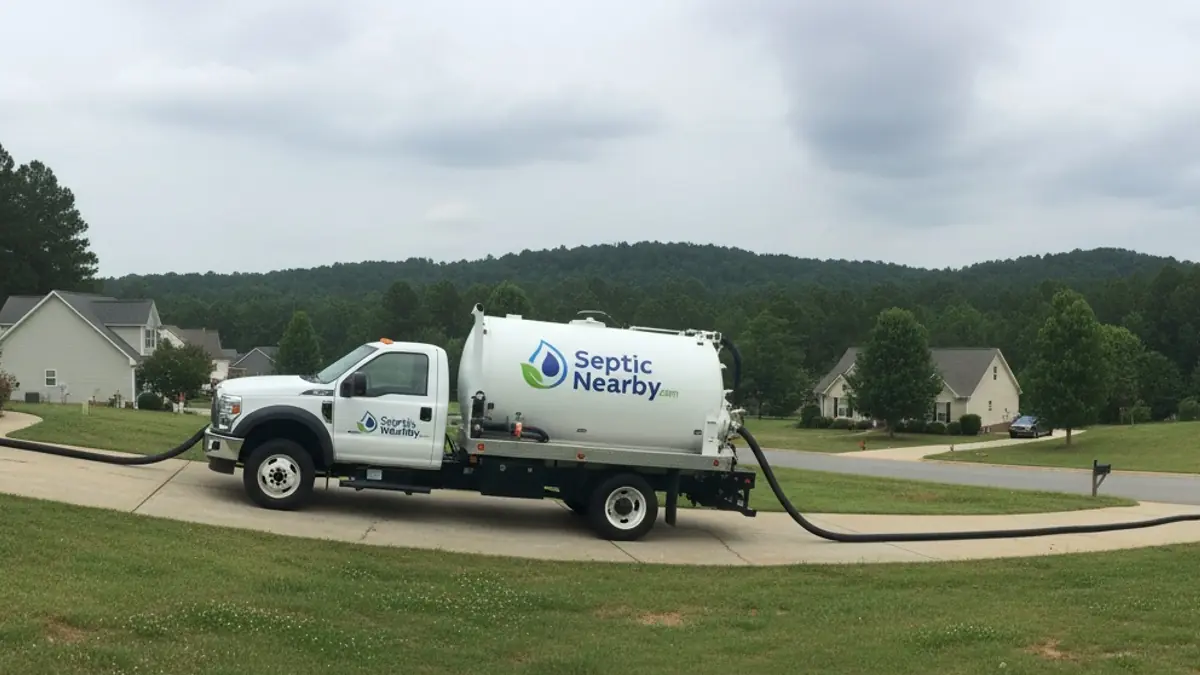 Illustrative photo of septic service in a residential area of Fleming, GA