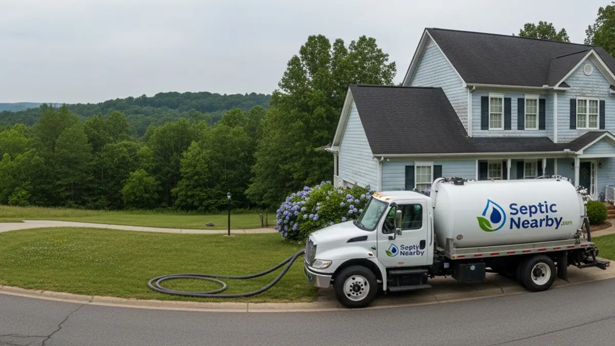 Illustrative photo of septic service in a residential area of Flovilla, GA