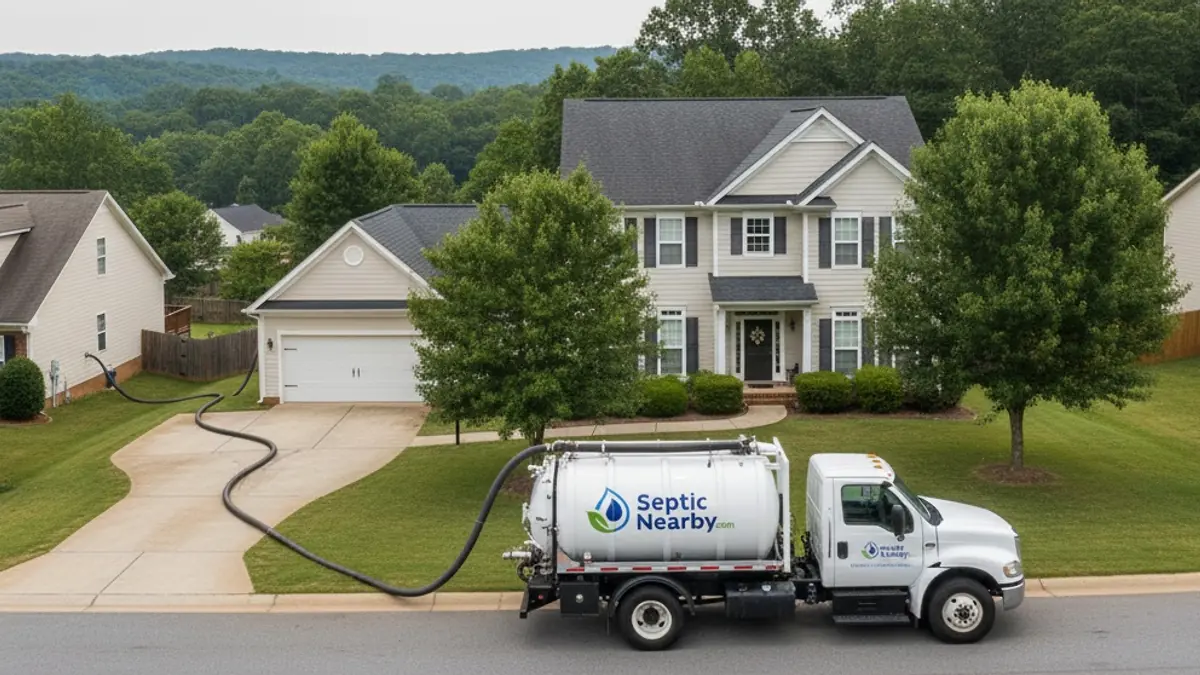 Illustrative photo of septic service in a residential area of Forsyth, GA