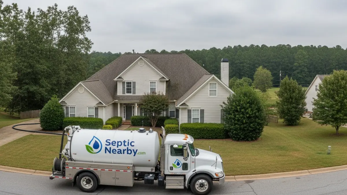 Illustrative photo of septic service in a residential area of Fortson, GA