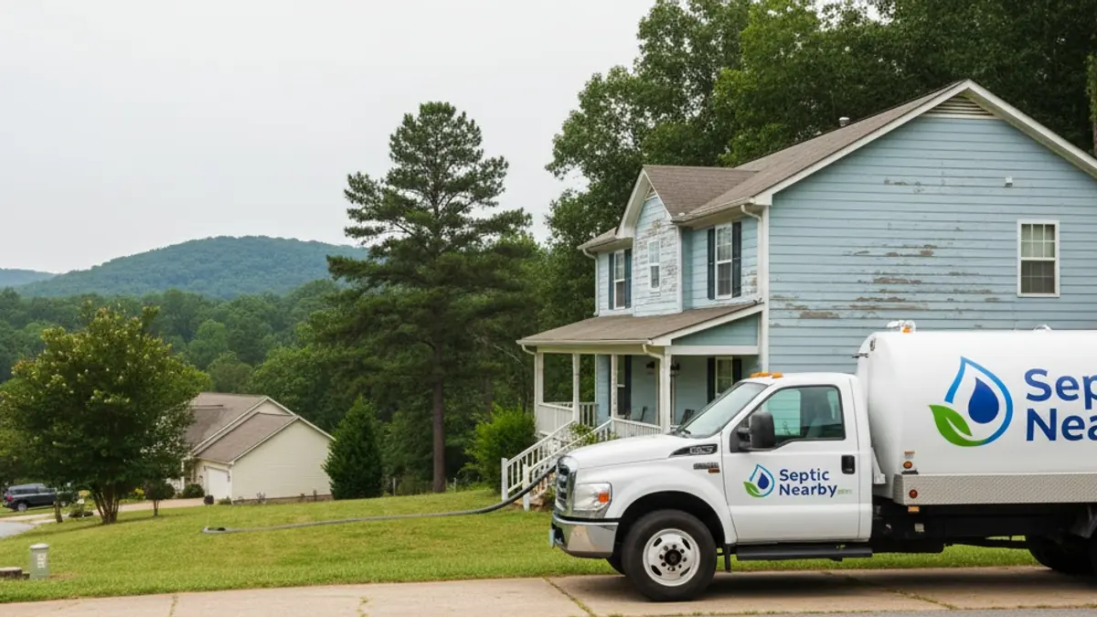 Illustrative photo of septic service in a residential area of Franklin, GA