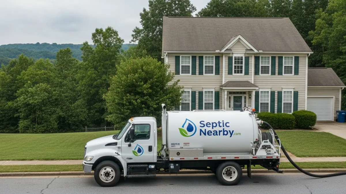 Illustrative photo of septic service in a residential area of Gainesville, GA