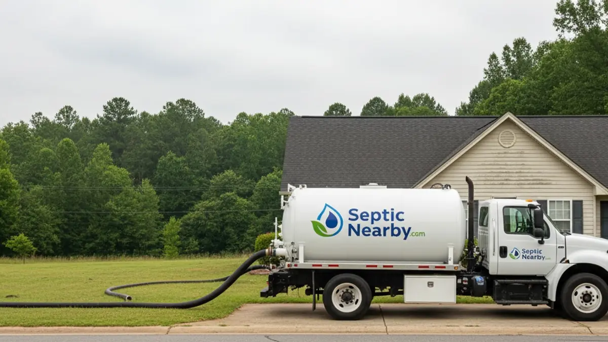 Illustrative photo of septic service in a residential area of Greensboro, GA