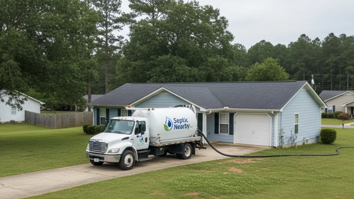 Illustrative photo of septic service in a residential area of Hahira, GA