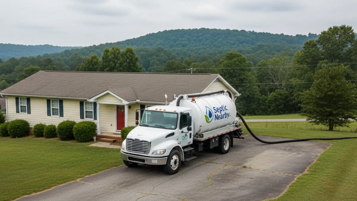 Illustrative photo of septic service in a residential area of Hamilton, GA