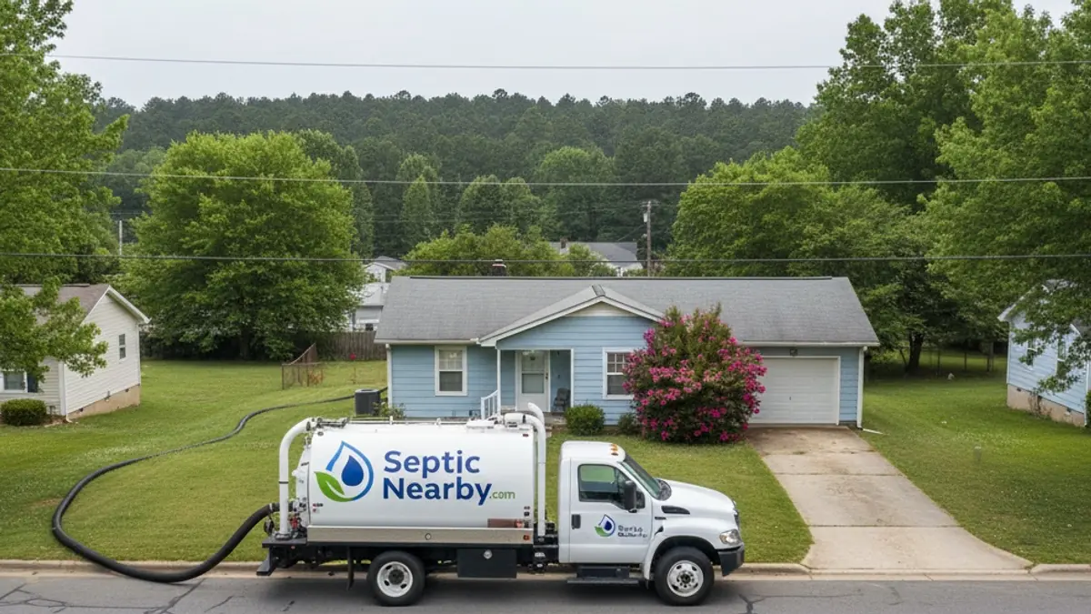 Illustrative photo of septic service in a residential area of Harlem, GA