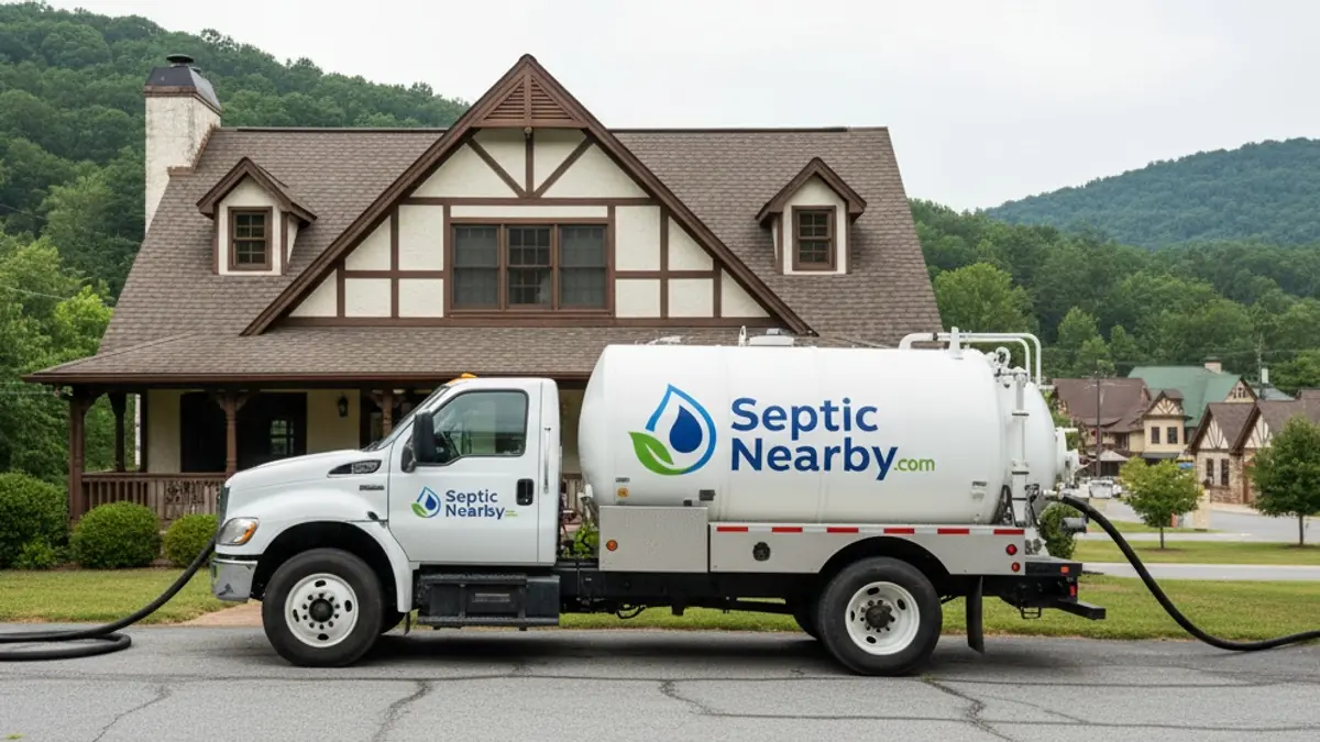 Illustrative photo of septic service in a residential area of Helen, GA