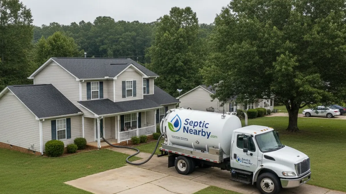 Illustrative photo of septic service in a residential area of Hephzibah, GA