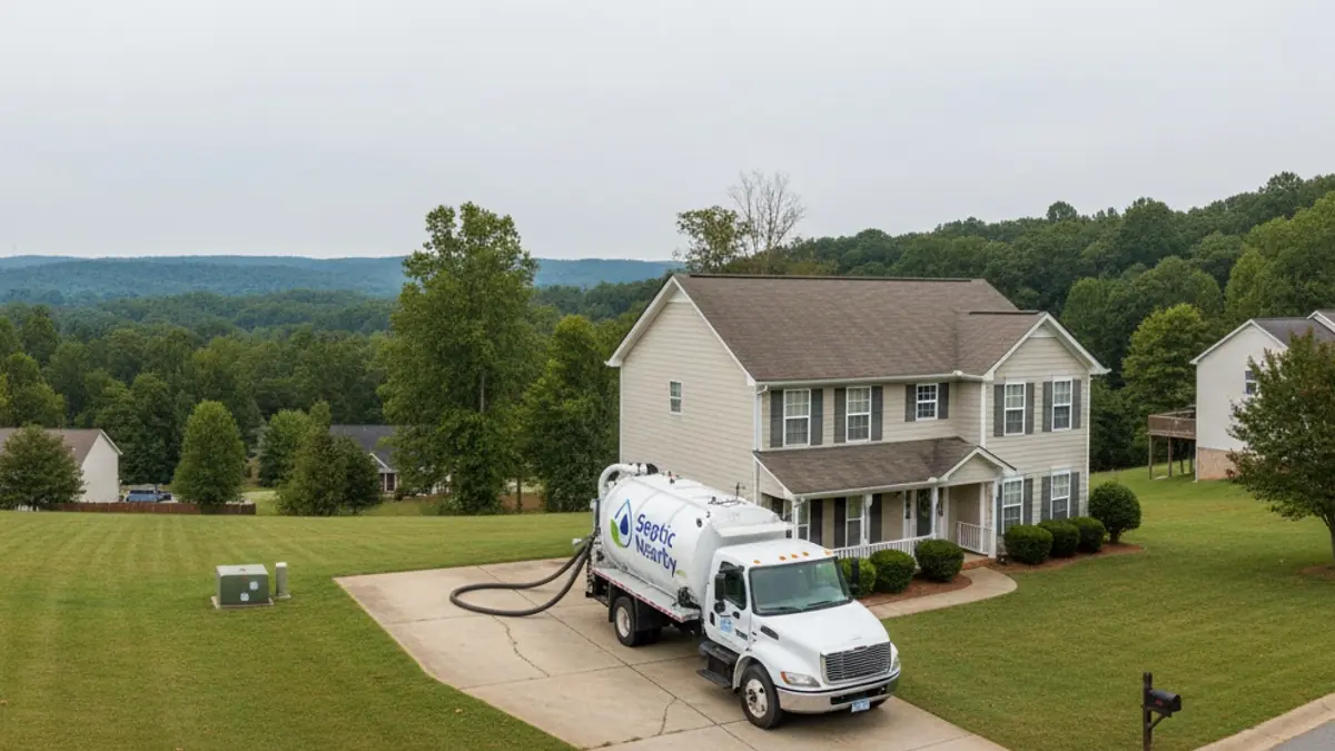 Illustrative photo of septic service in a residential area of High Shoals, GA