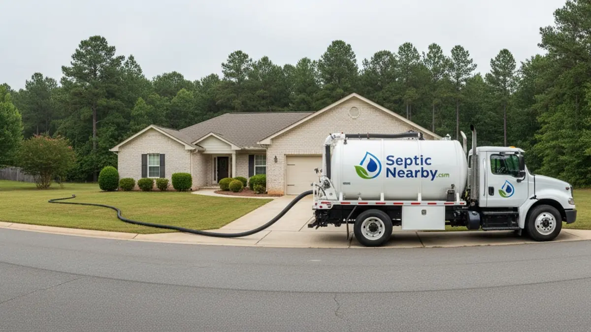 Illustrative photo of septic service in a residential area of Hinesville, GA