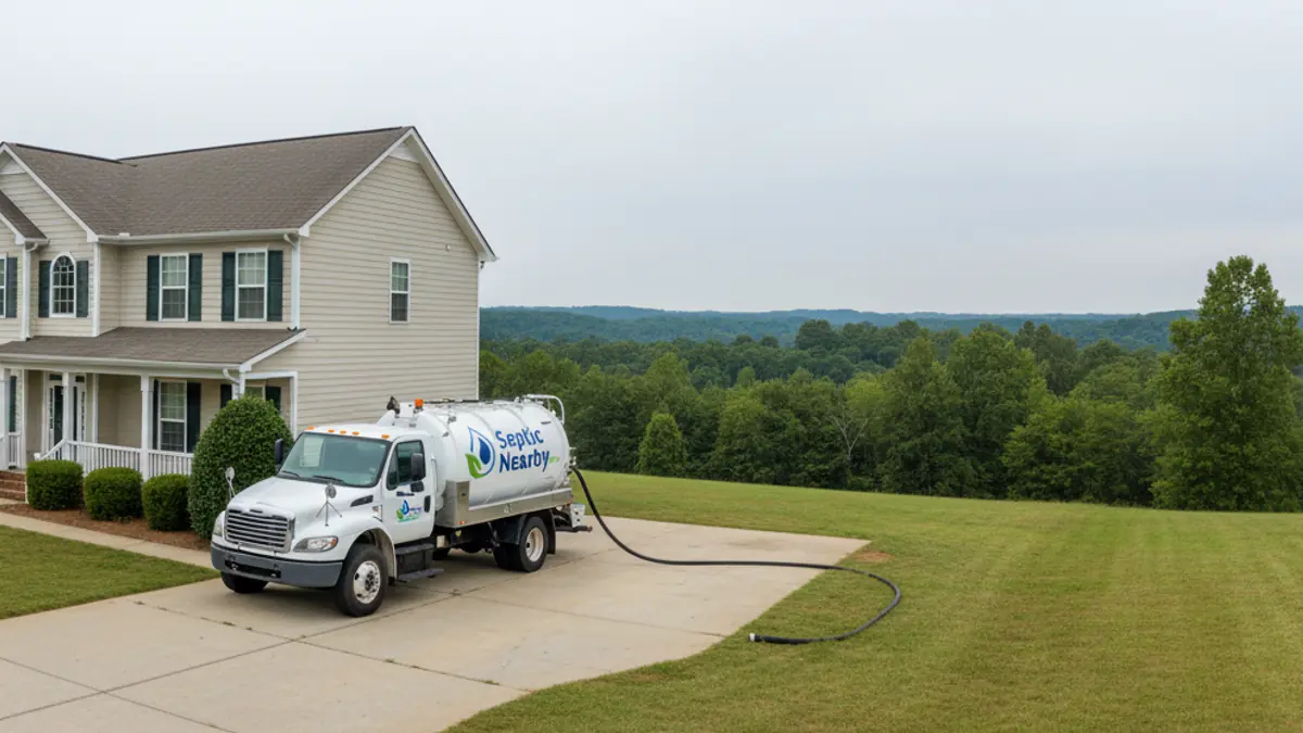 Illustrative photo of septic service in a residential area of Hiram, GA