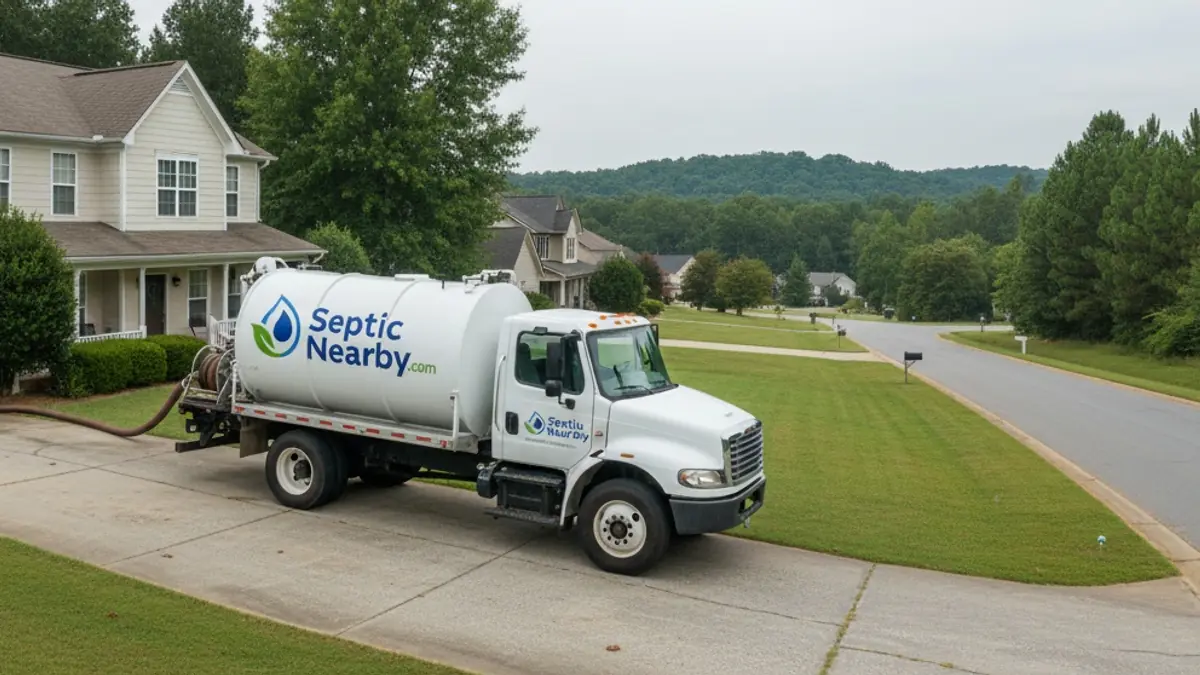 Illustrative photo of septic service in a residential area of Hoboken, GA