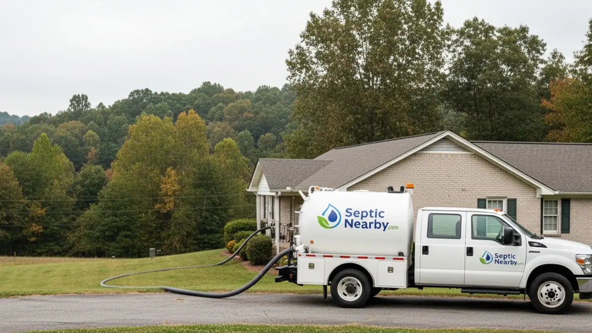 Illustrative photo of septic service in a residential area of Hogansville, GA