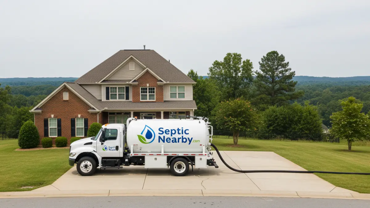 Illustrative photo of septic service in a residential area of Holly Springs, GA