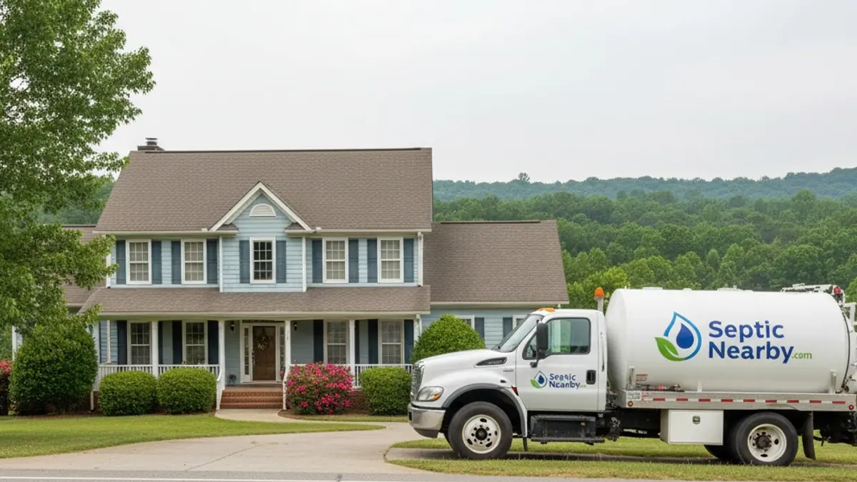 Illustrative photo of septic service in a residential area of Homer, GA