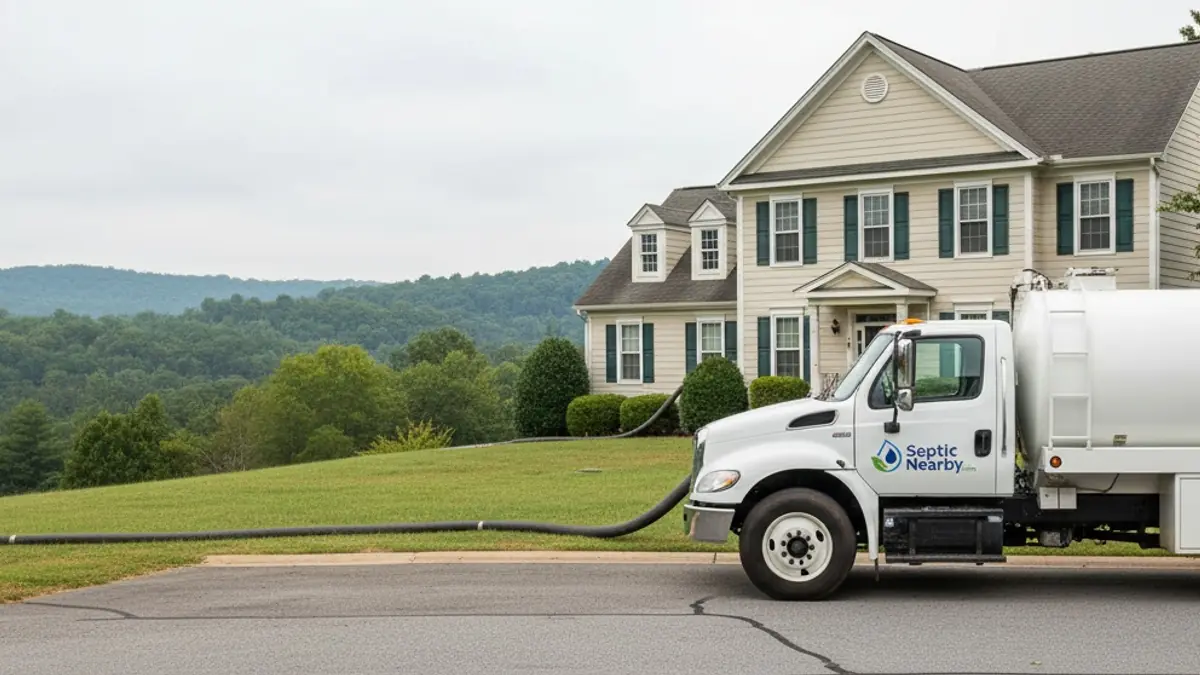 Illustrative photo of septic service in a residential area of Ila, GA
