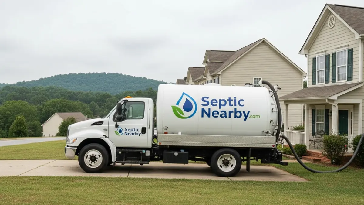 Illustrative photo of septic service in a residential area of Jackson, GA