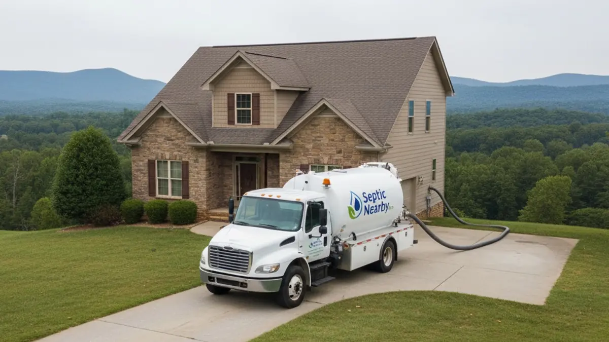 Illustrative photo of septic service in a residential area of Jasper, GA