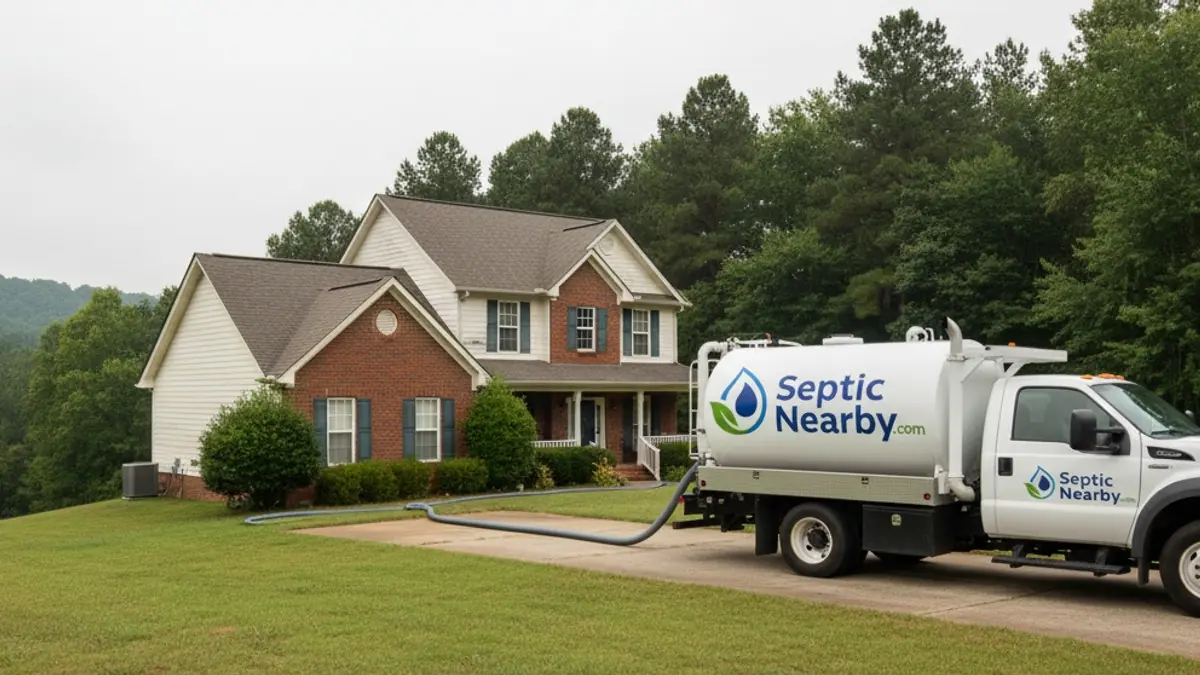 Illustrative photo of septic service in a residential area of Jefferson, GA