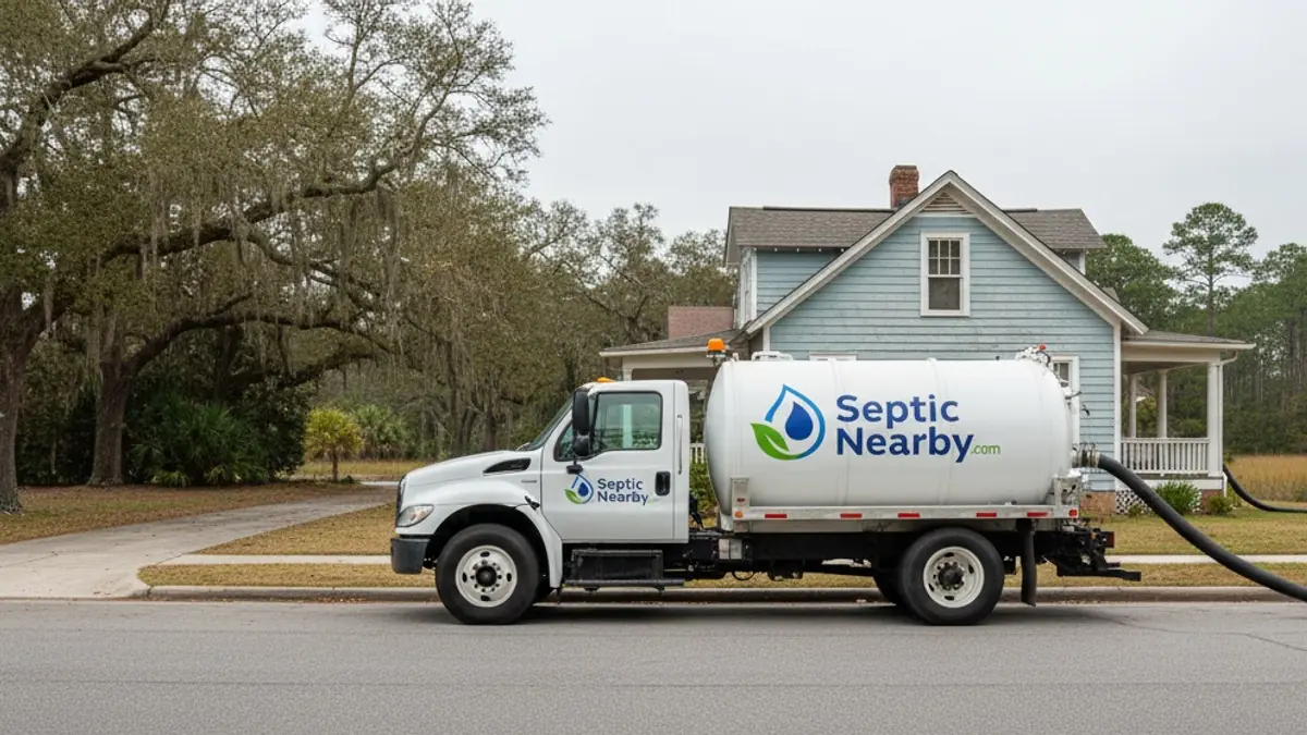 Illustrative photo of septic service in a residential area of Jekyll Island, GA