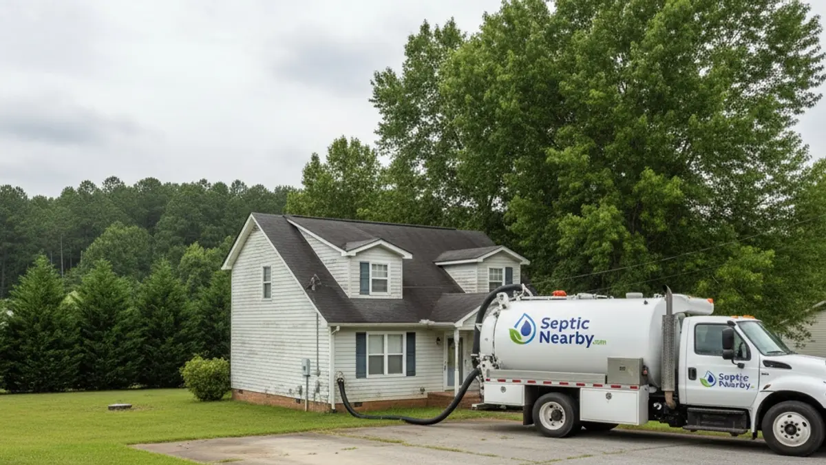 Illustrative photo of septic service in a residential area of Jenkinsburg, GA