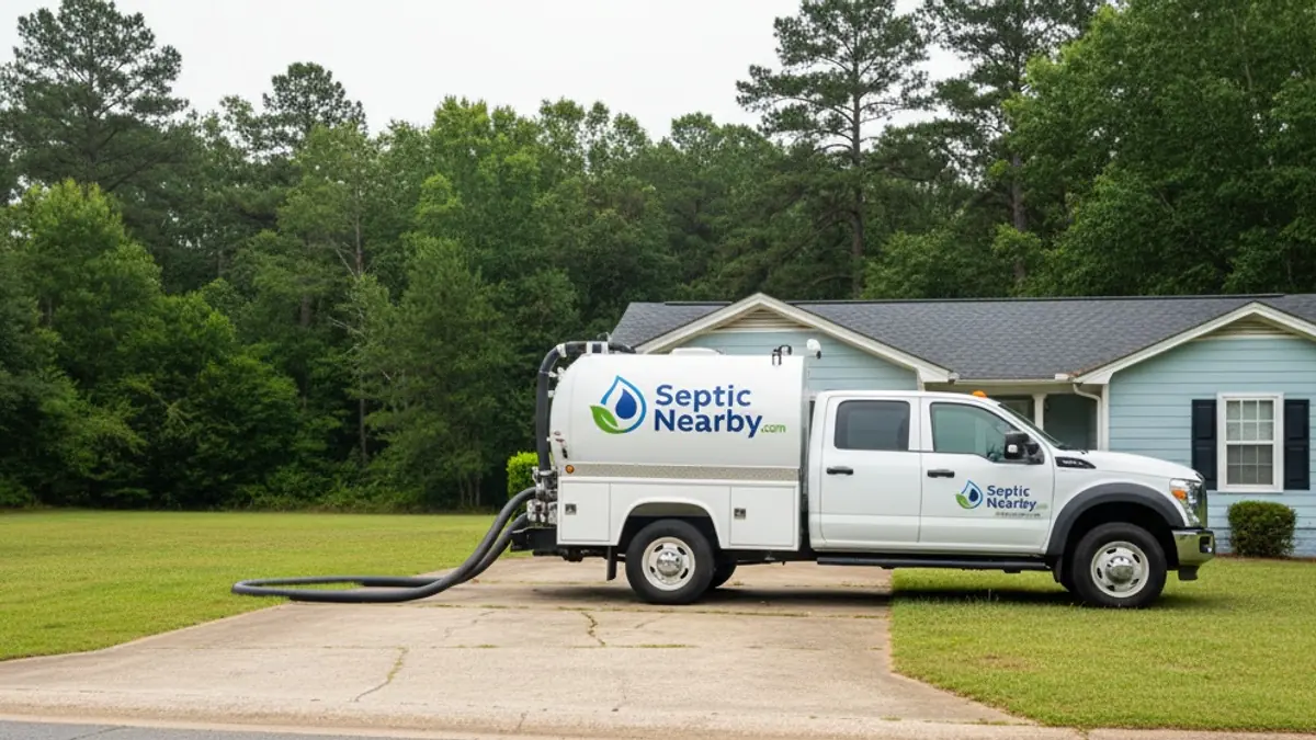 Illustrative photo of septic service in a residential area of Jesup, GA