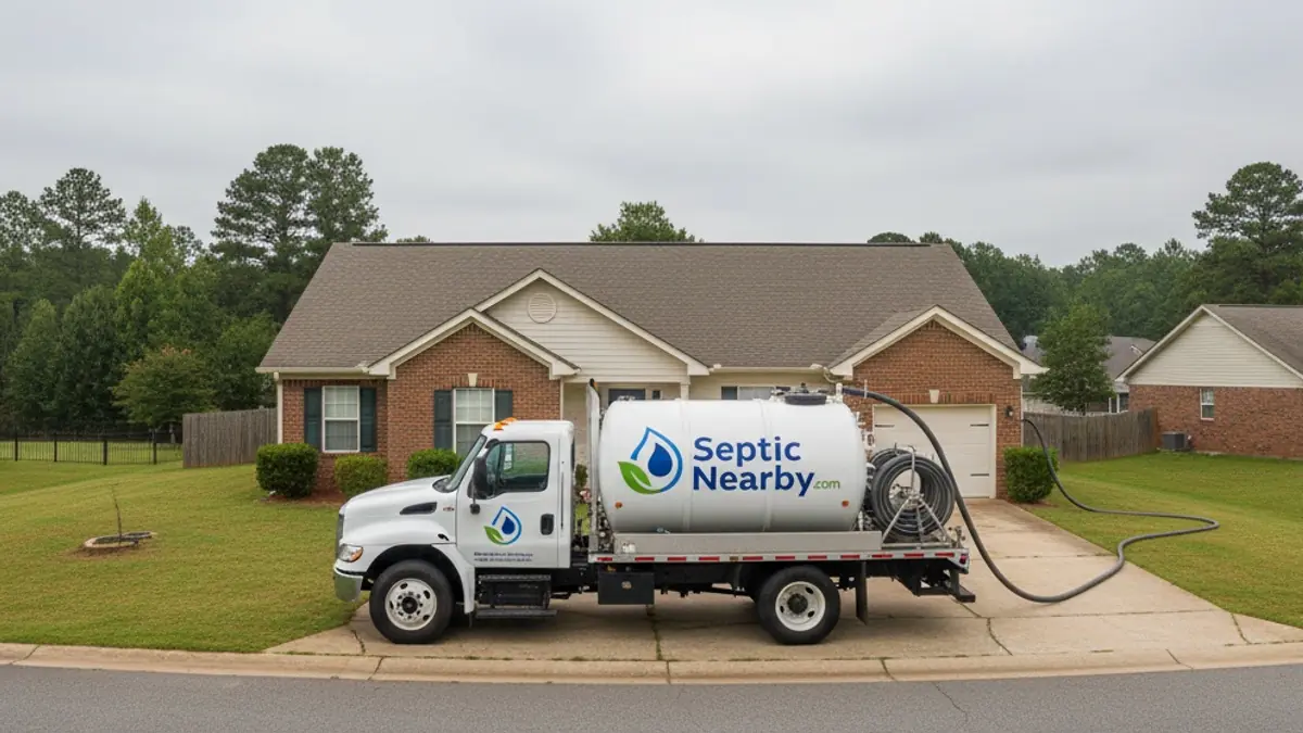 Illustrative photo of septic service in a residential area of Jonesboro, GA