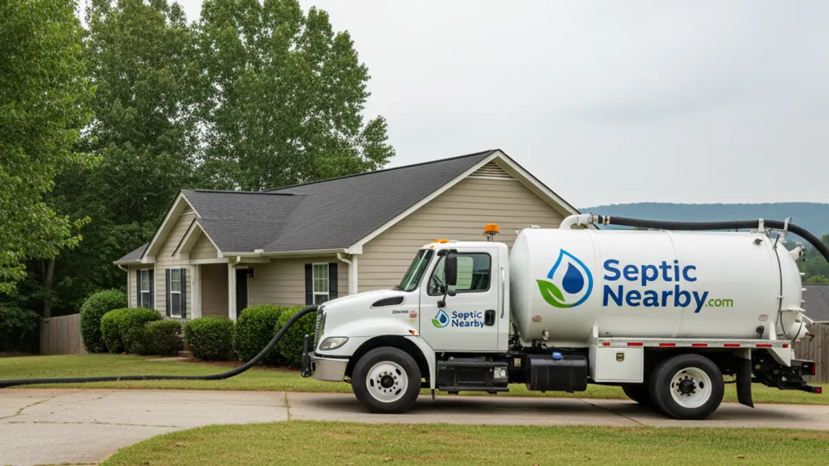Illustrative photo of septic service in a residential area of Kennesaw, GA