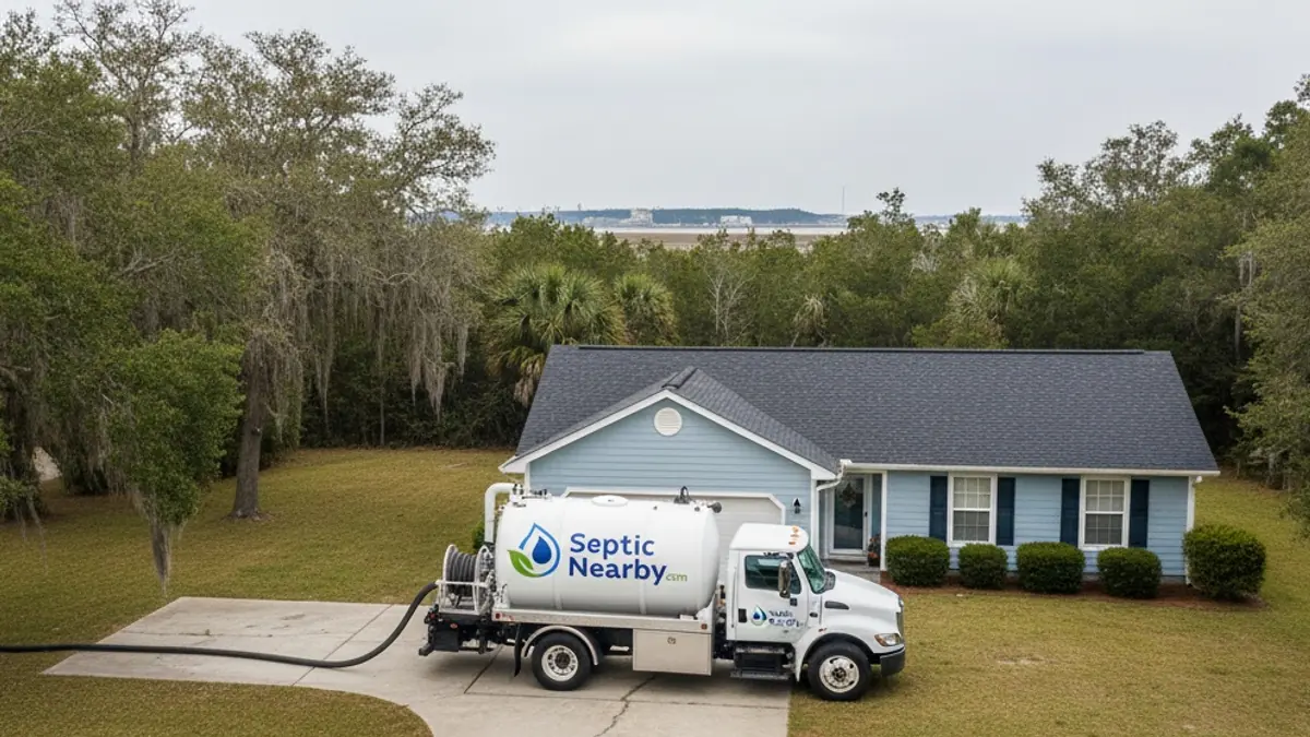 Illustrative photo of septic service in a residential area of Kings Bay, GA