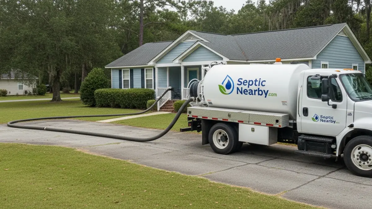 Illustrative photo of septic service in a residential area of Kingsland, GA