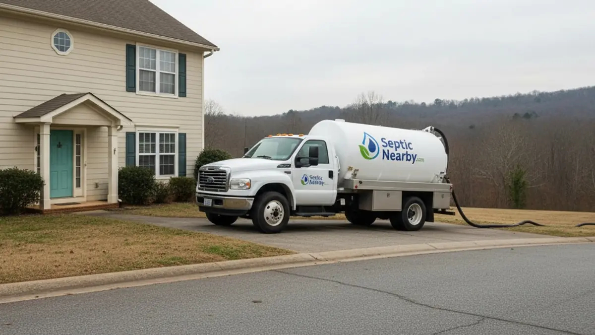 Illustrative photo of septic service in a residential area of Knoxville, GA