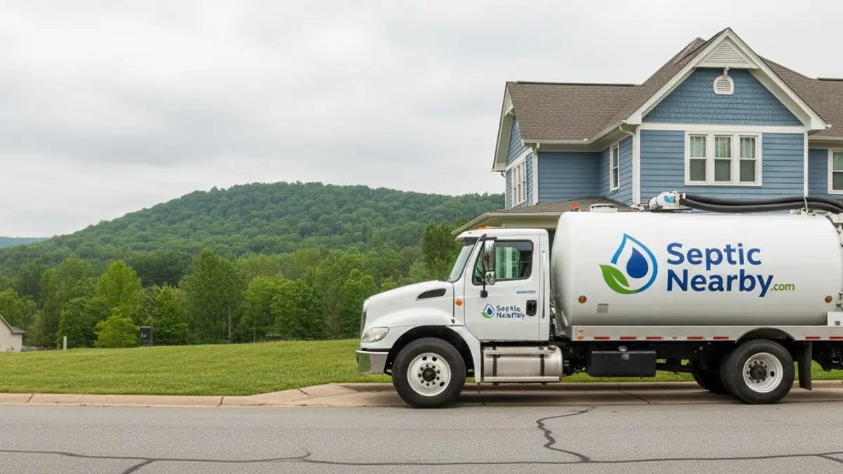 Illustrative photo of septic service in a residential area of Lakemont, GA