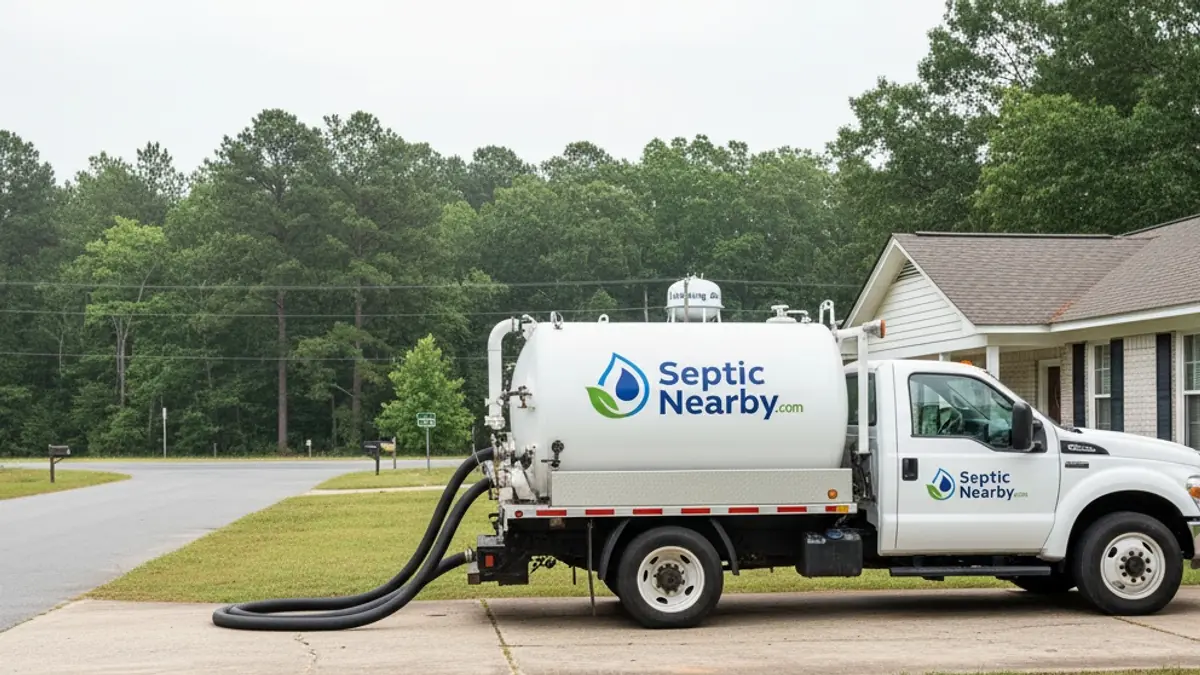 Illustrative photo of septic service in a residential area of Leesburg, GA