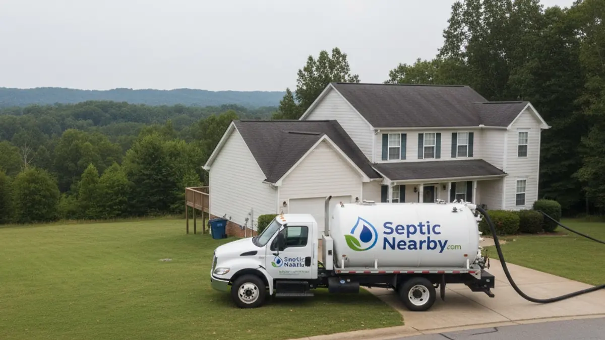 Illustrative photo of septic service in a residential area of Lithia Springs, GA