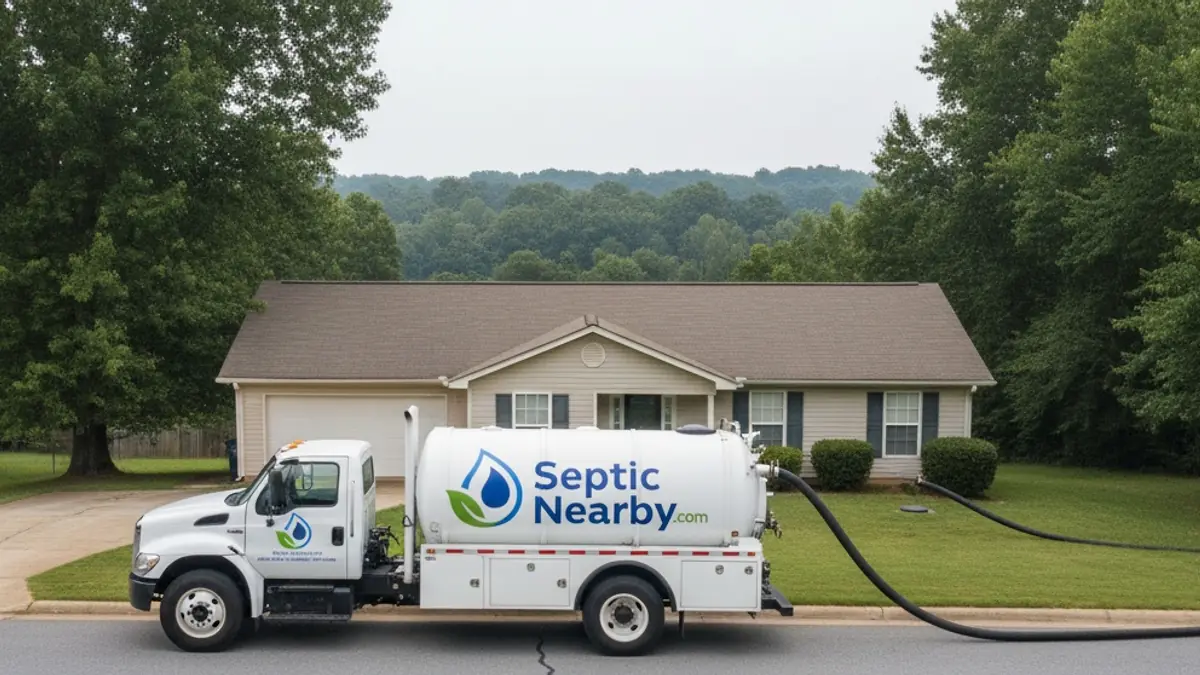 Illustrative photo of septic service in a residential area of Lithonia, GA