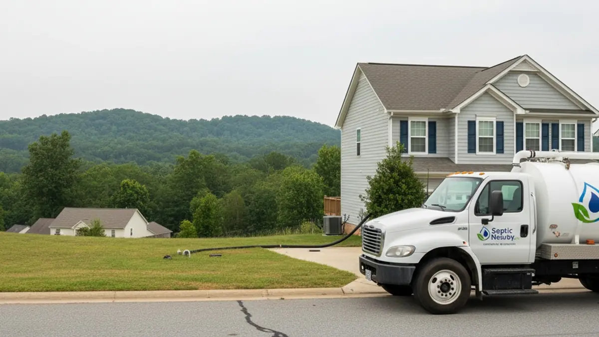 Illustrative photo of septic service in a residential area of Loganville, GA