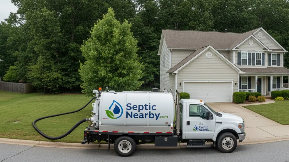 Illustrative photo of septic service in a residential area of Lovejoy, GA