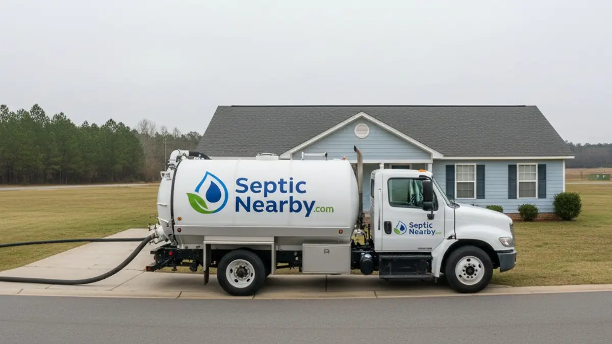 Illustrative photo of septic service in a residential area of Ludowici, GA