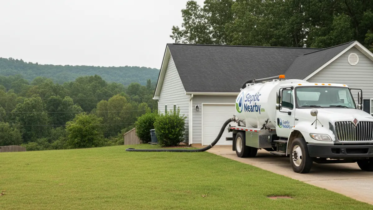 Illustrative photo of septic service in a residential area of Mableton, GA