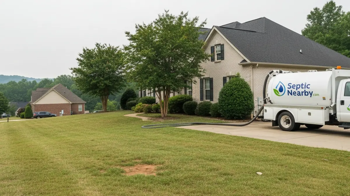 Illustrative photo of septic service in a residential area of Manchester, GA