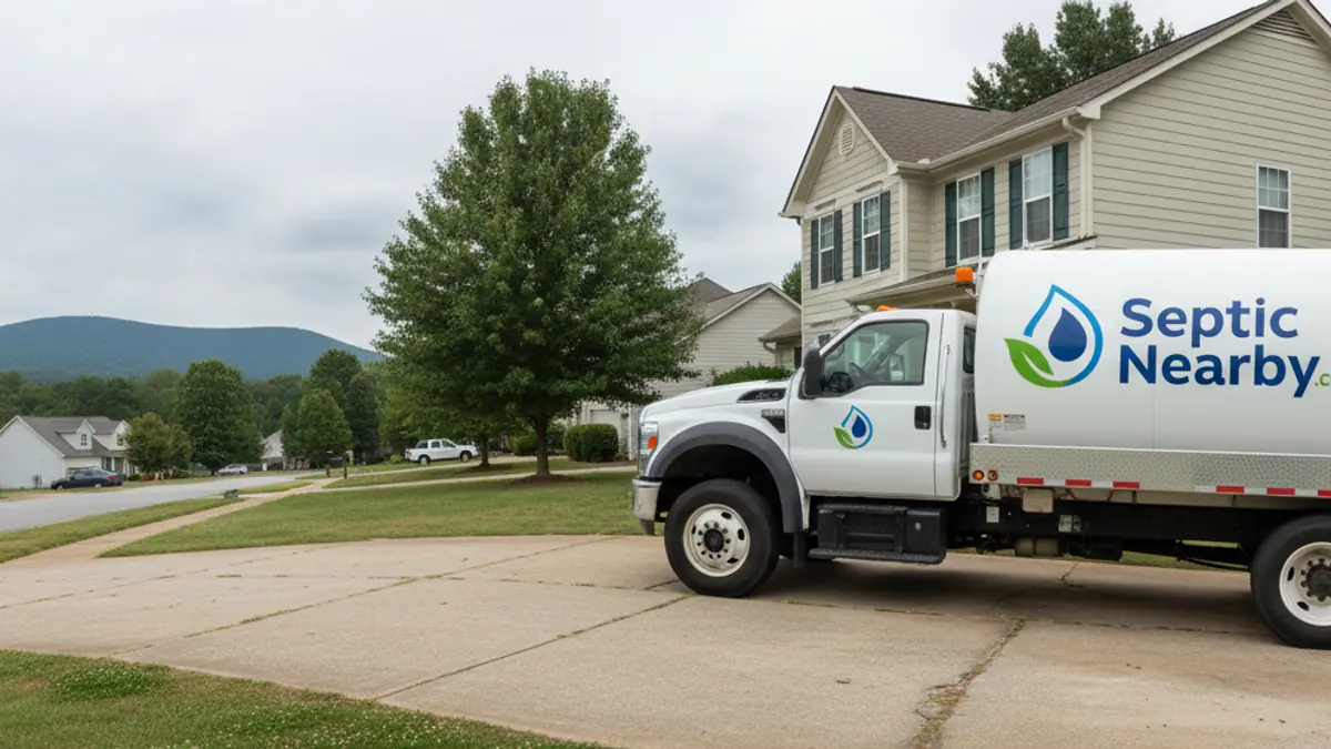 Illustrative photo of septic service in a residential area of Marietta, GA