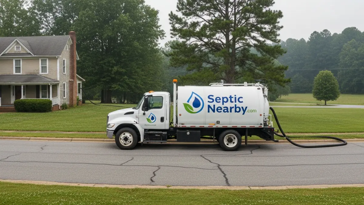 Illustrative photo of septic service in a residential area of Maxeys, GA