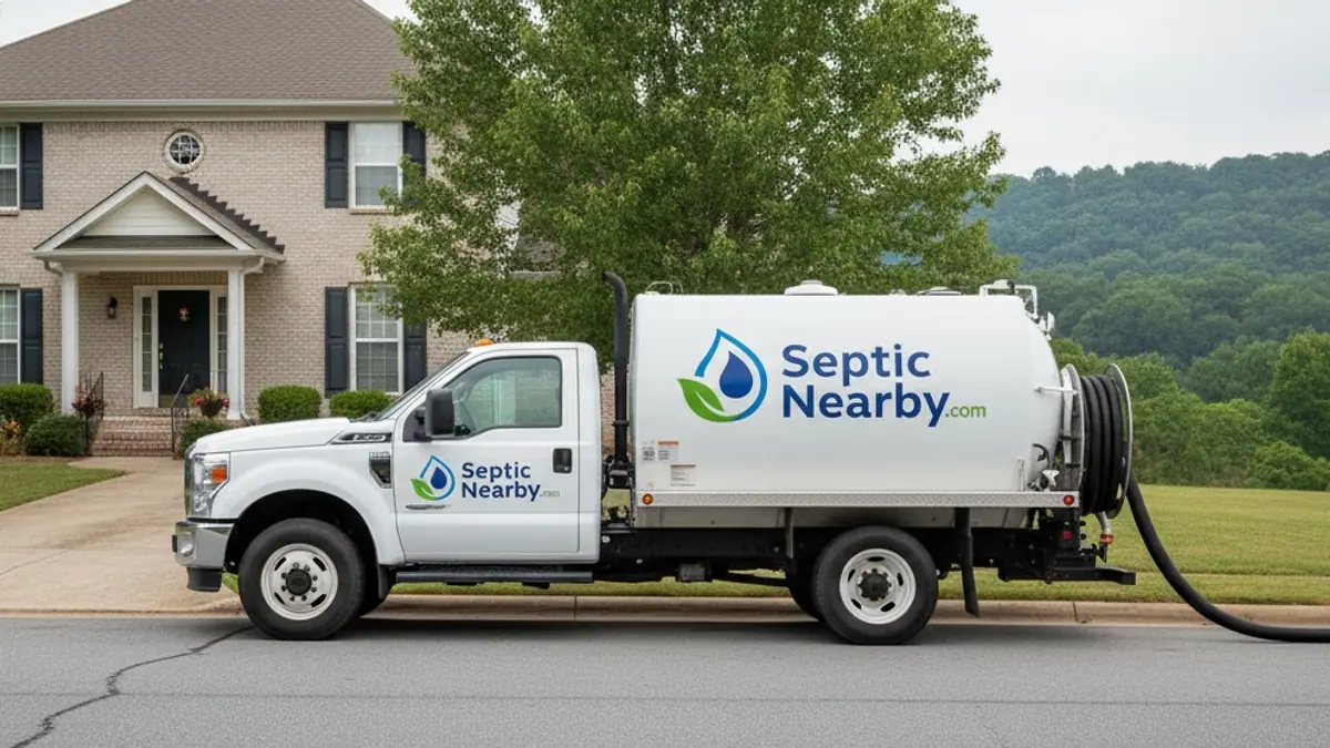 Illustrative photo of septic service in a residential area of Meansville, GA