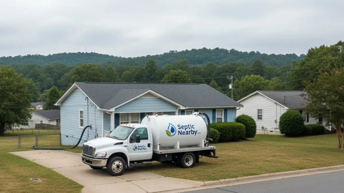 Illustrative photo of septic service in a residential area of Meigs, GA
