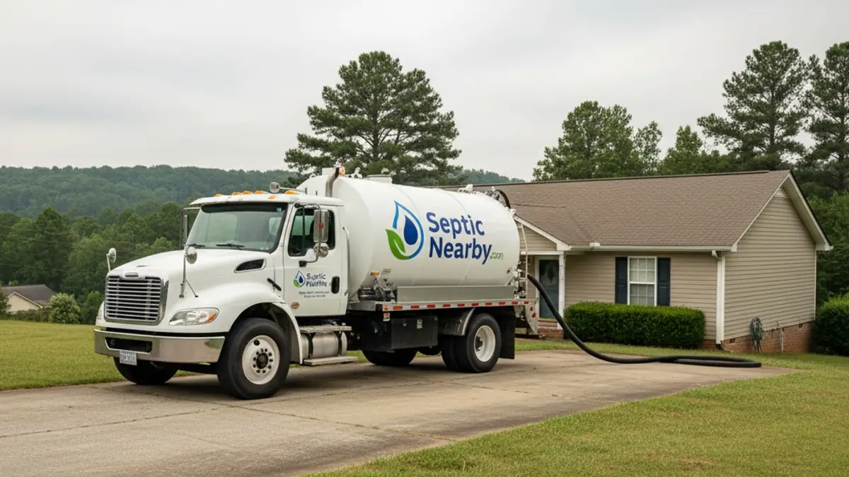 Illustrative photo of septic service in a residential area of Midland, GA