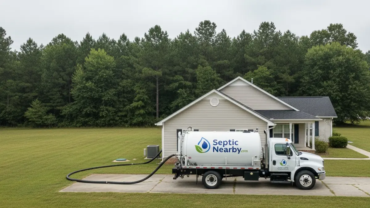 Illustrative photo of septic service in a residential area of Midway, GA
