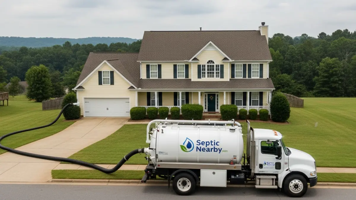Illustrative photo of septic service in a residential area of Milner, GA